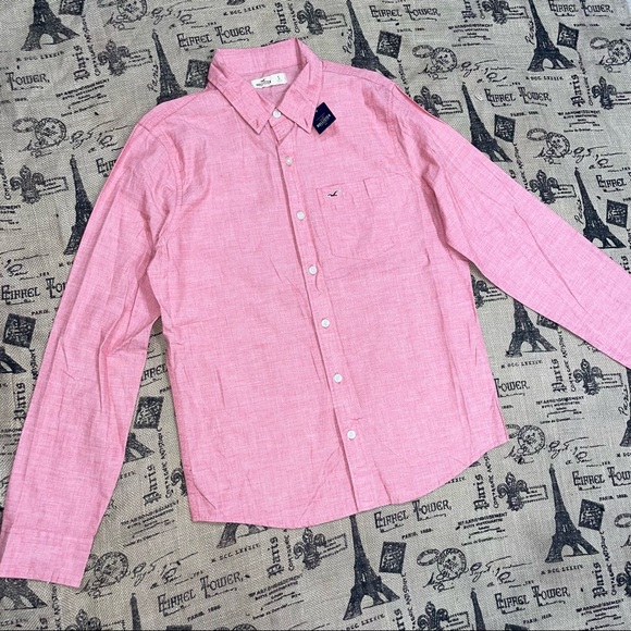Hollister NWT! Long Sleeve Poplin Shirt Size Small - Picture 6 of 17